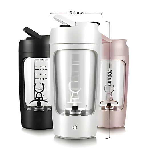 Shaker éléctrique, 650ml Bouteille de Shaker de Protéines avec Boîte à Poudre